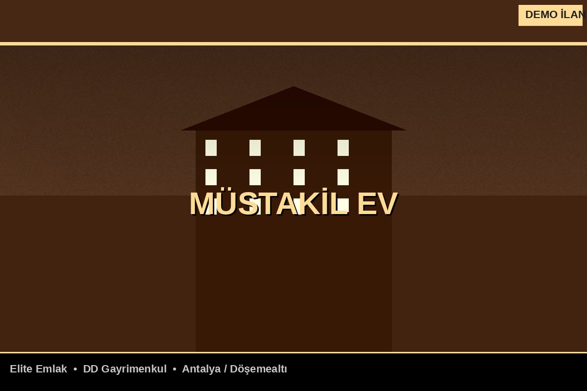 Döşemealtı Bahçeli Müstakil Satılık Ev